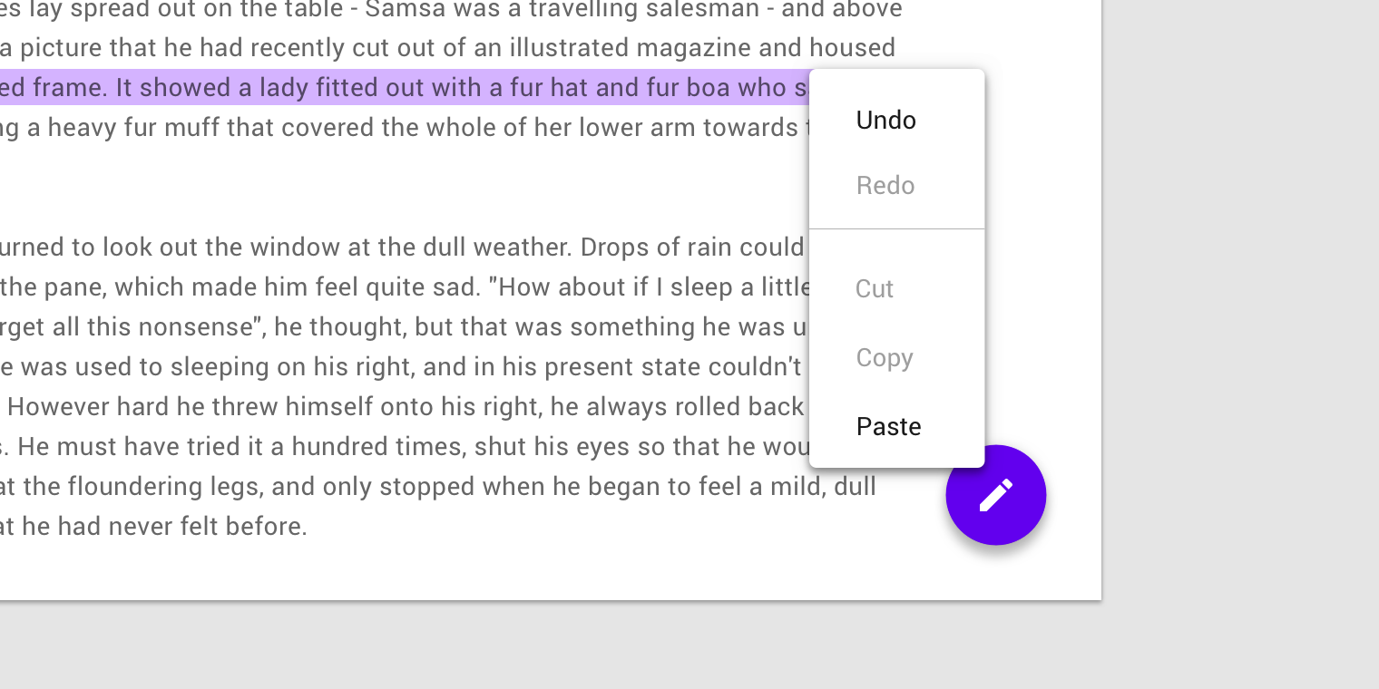 Menus appear at a higher elevation than all other permanent UI elements.